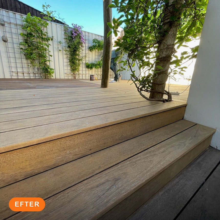 Terrasse, Aarhus C | Efter slibning og oliering